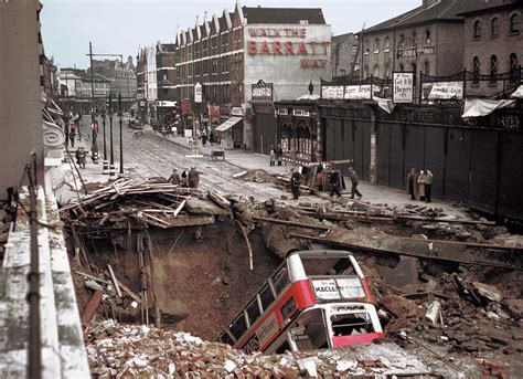 Two minutes after eight o'clock a 1400kg armour-piercing fragmentation <b>bomb</b> blew a huge crater in <b>Balham</b> High Road above the northern end of the <b>station</b>. . Tube stations bombed in ww2